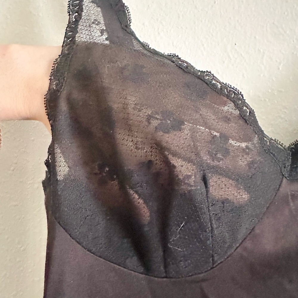 Vanity affair Vintage 80s Floral Lace Slip Dress - Picture 10 of 13